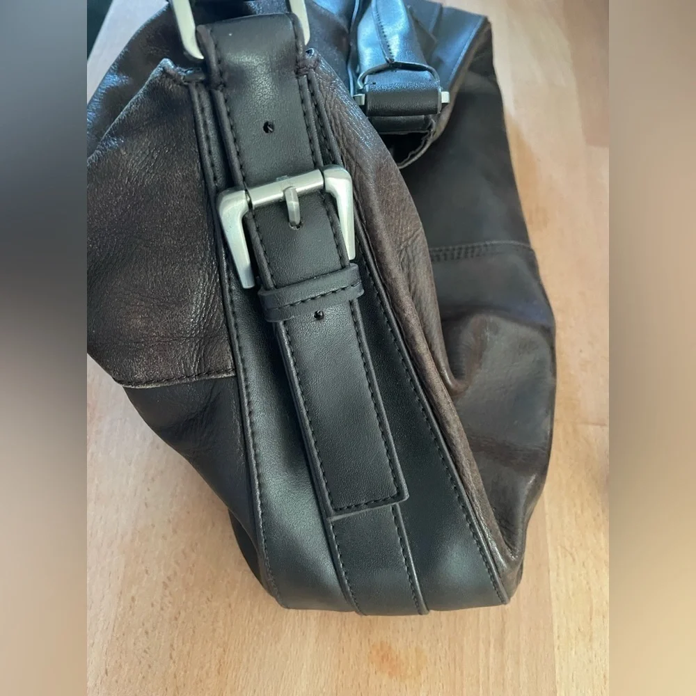 Rolfs genuine leather vintage brown hobo shoulder bag